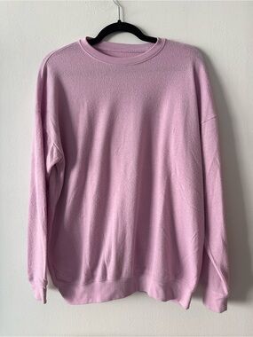 Alo Yoga oversized fleece lavender sweatshirt size medium